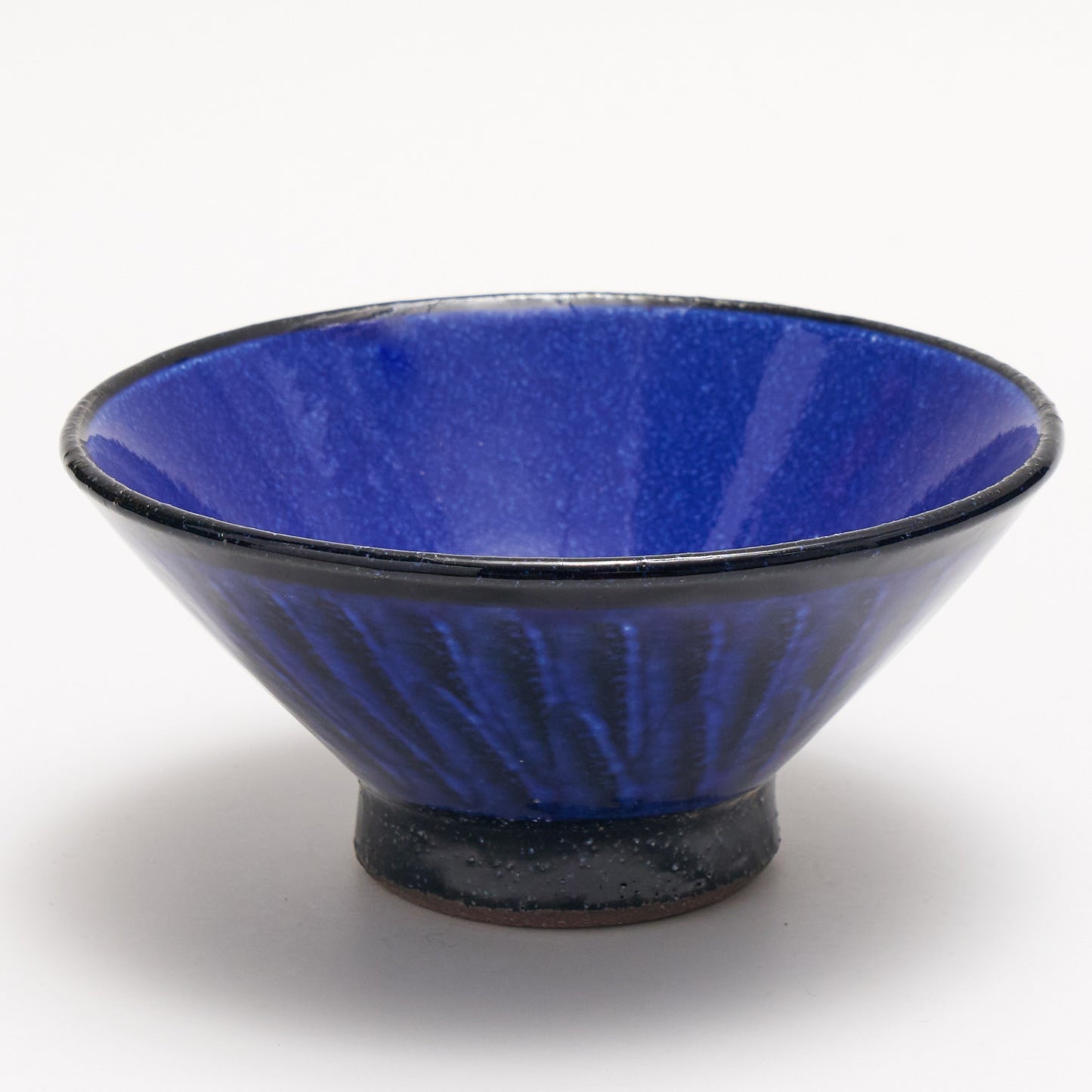 FD Blue Glaze Brush Stroke Rice Bowl Hasami Porcelain