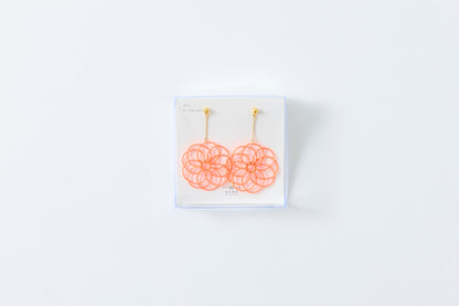Hana Wind Chime | Post Pierced Earrings - Light Orange