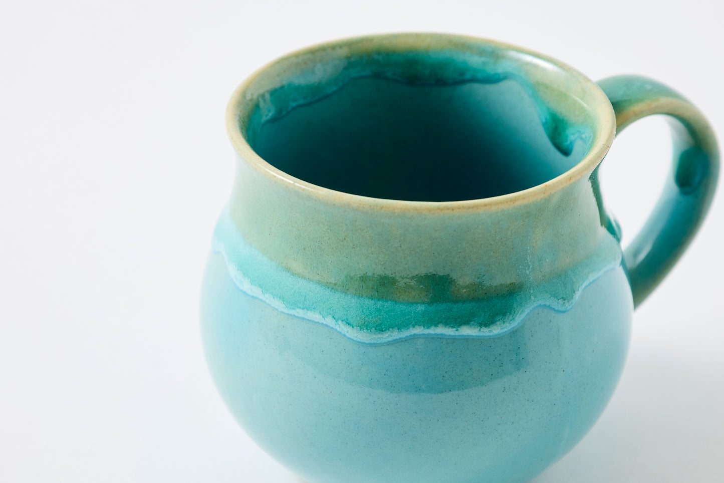 White Drip Glaze Blue Aroma Mug Hasami Porcelain