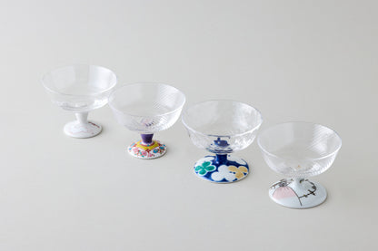 Dessert Glass Small (Diagonal Cut)- Flower House