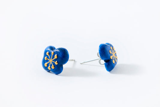Watagumo Indigo Small Earrings