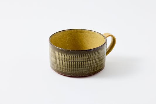 FD Yellow Glaze Tobikanna Soup Mug Hasami Porcelain