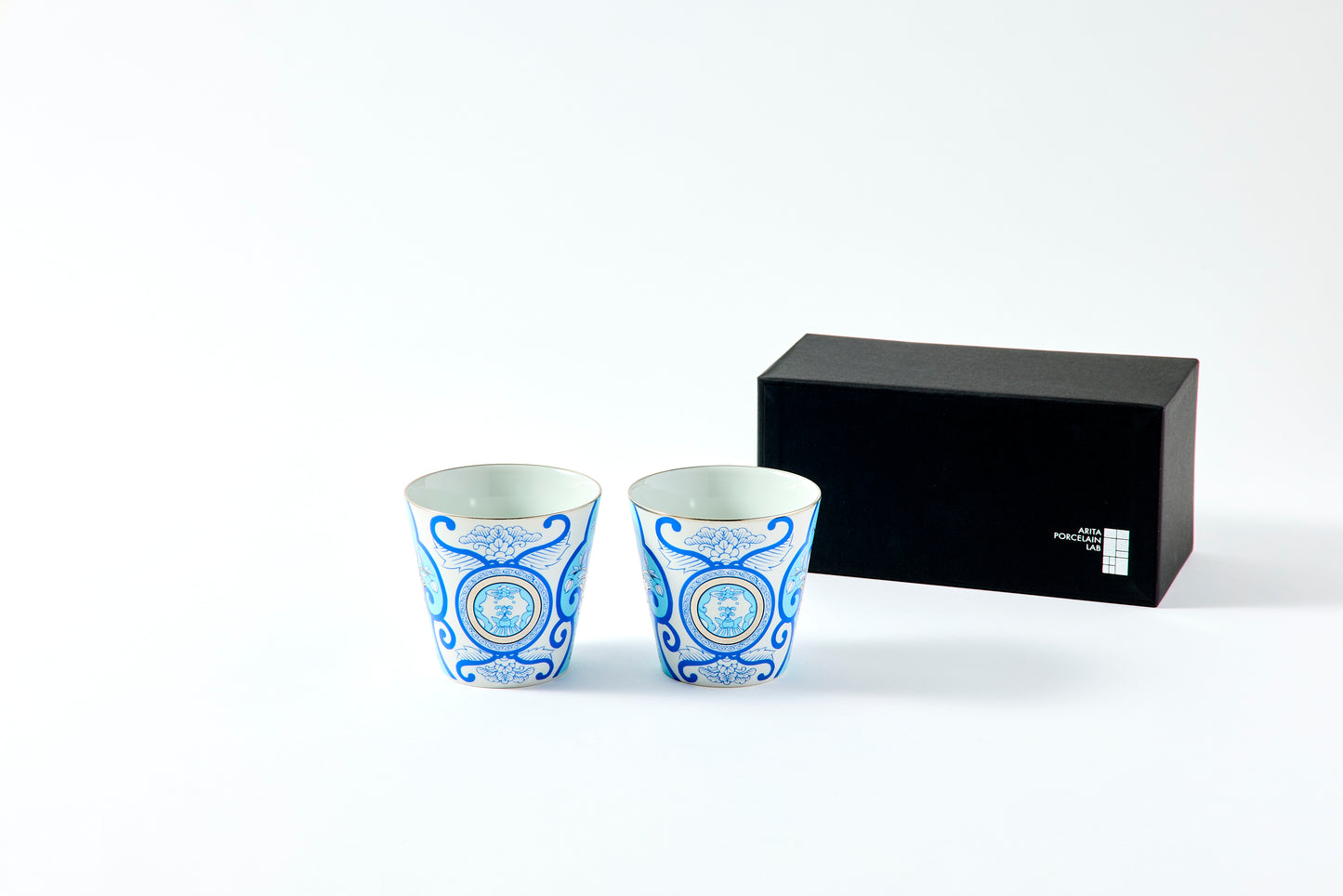 Set of 2 Rock Cups - JB Ko-Imari Floral Pattern