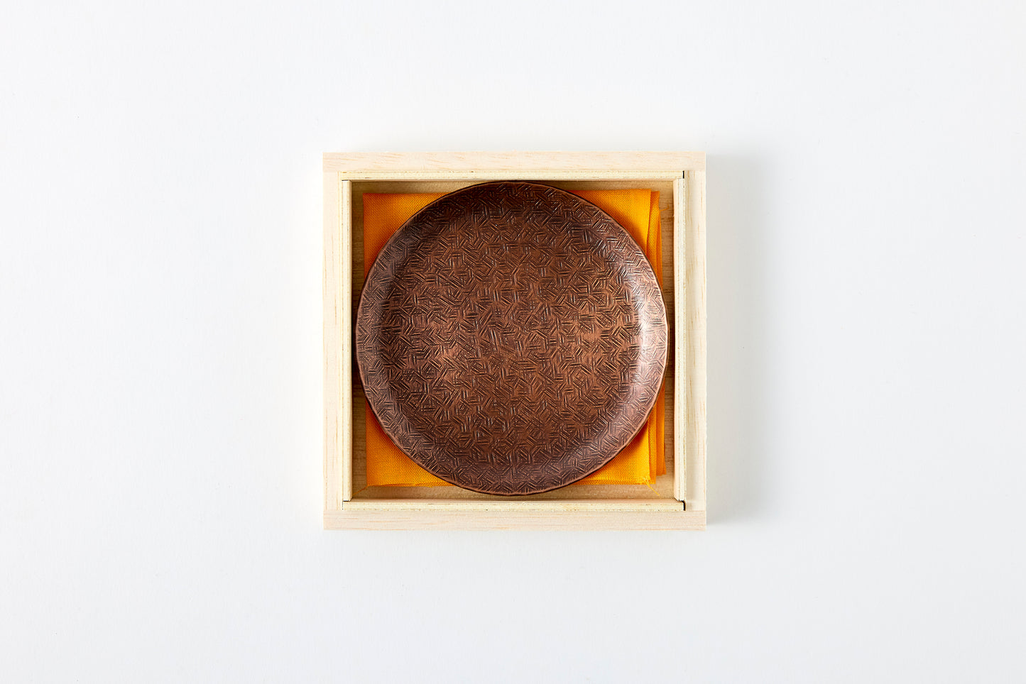 Small Plate – Crossed Blades / Oxidized Copper