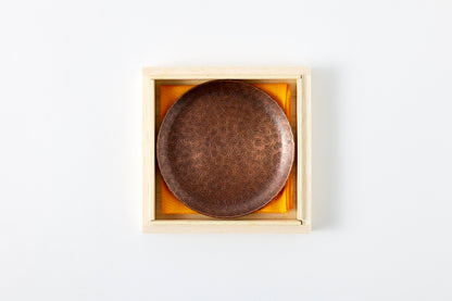 Small Plate – Crossed Blades / Oxidized Copper