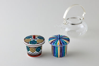 Kutani Glass Teapot - Ko-Kutani Circle Motif