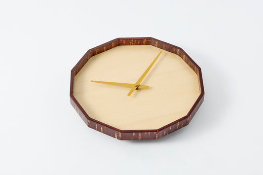 12-Sided Clock – Maple Wood