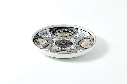 Japanese Round Plate - JS Individual Plate - JS Mokko Paulownia Motif 190mm