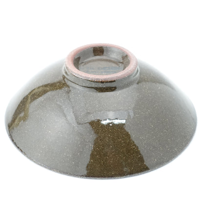 FD Green Glaze Bold Double Brush Stroke Mehagi 5.5-inch Flat Bowl Hasami Porcelain