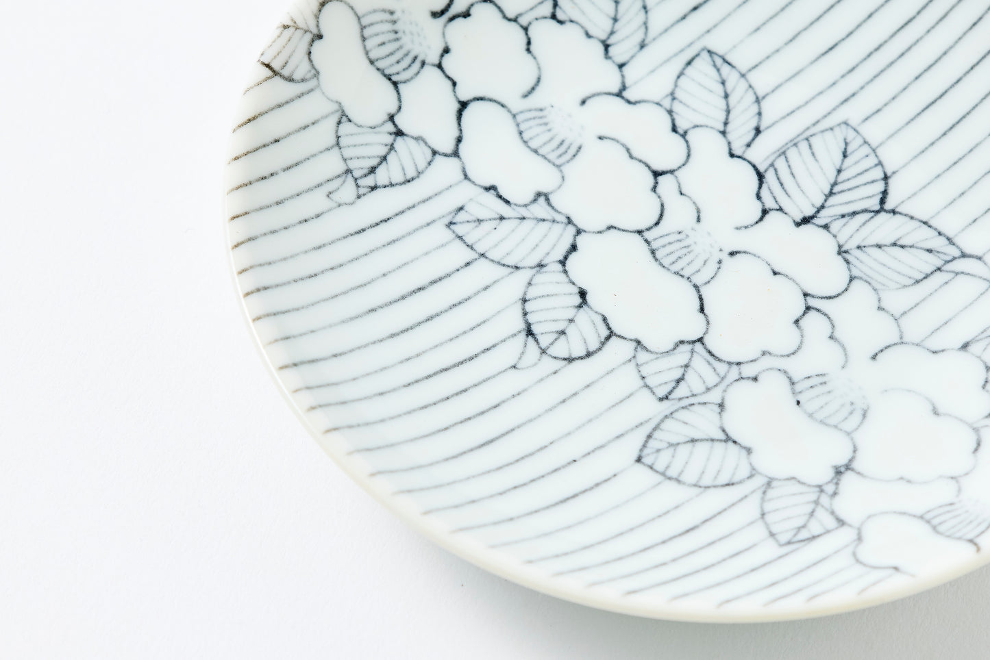 Camellia Motif Nabeshima Komon Small Plate Imari Porcelain