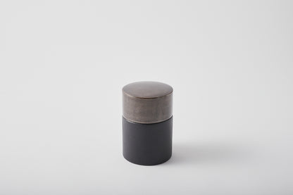 Tea Canister Silver Decor Large