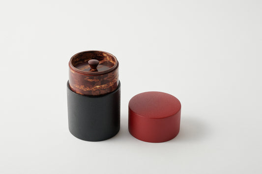 Tea Canister Vermilion Decor Long