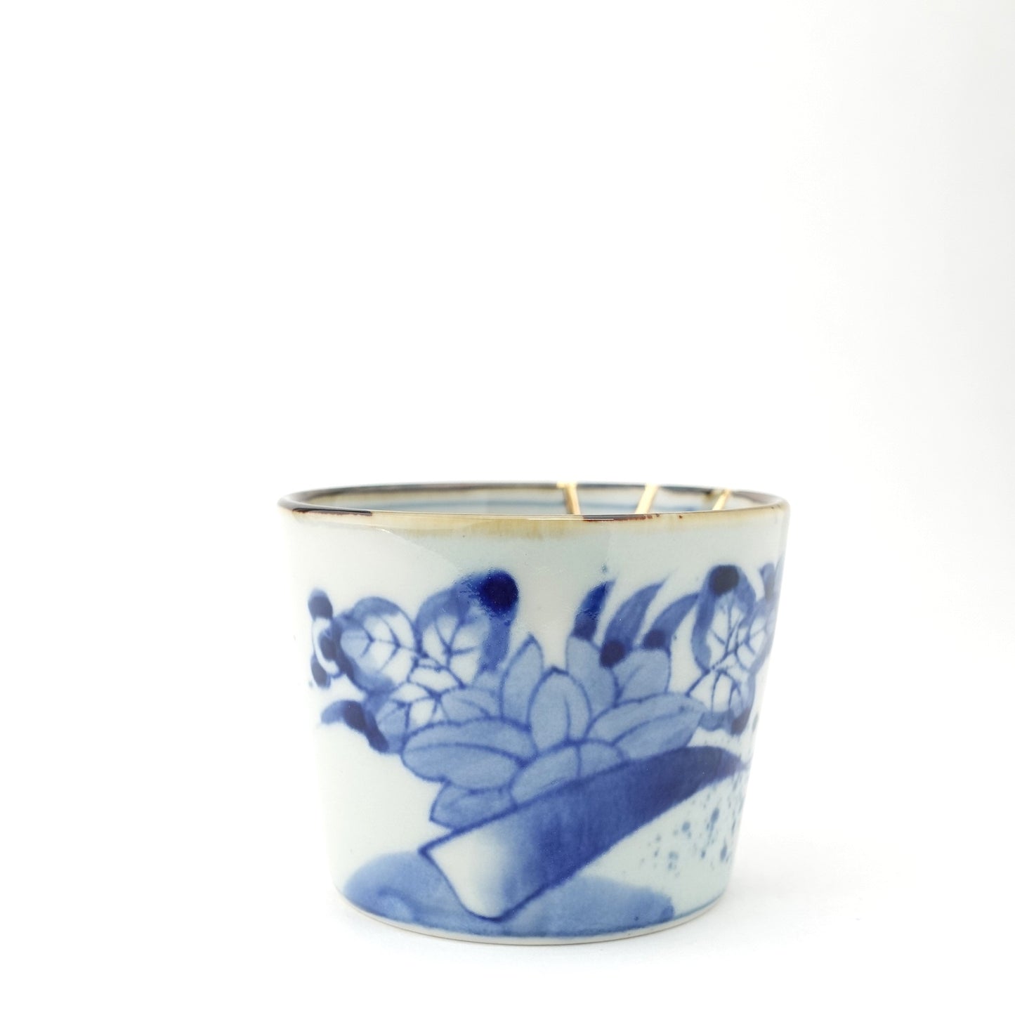 Gold Line Kosome Floral Garland Sobachoko Imari Porcelain