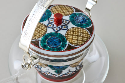 Kutani Glass Teapot - Ko-Kutani Circle Motif