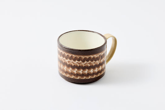 FD White Glaze Ripple Mug Hasami Porcelain