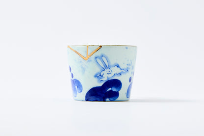 Gold Line Kosome Rabbit Sobachoko Imari Porcelain