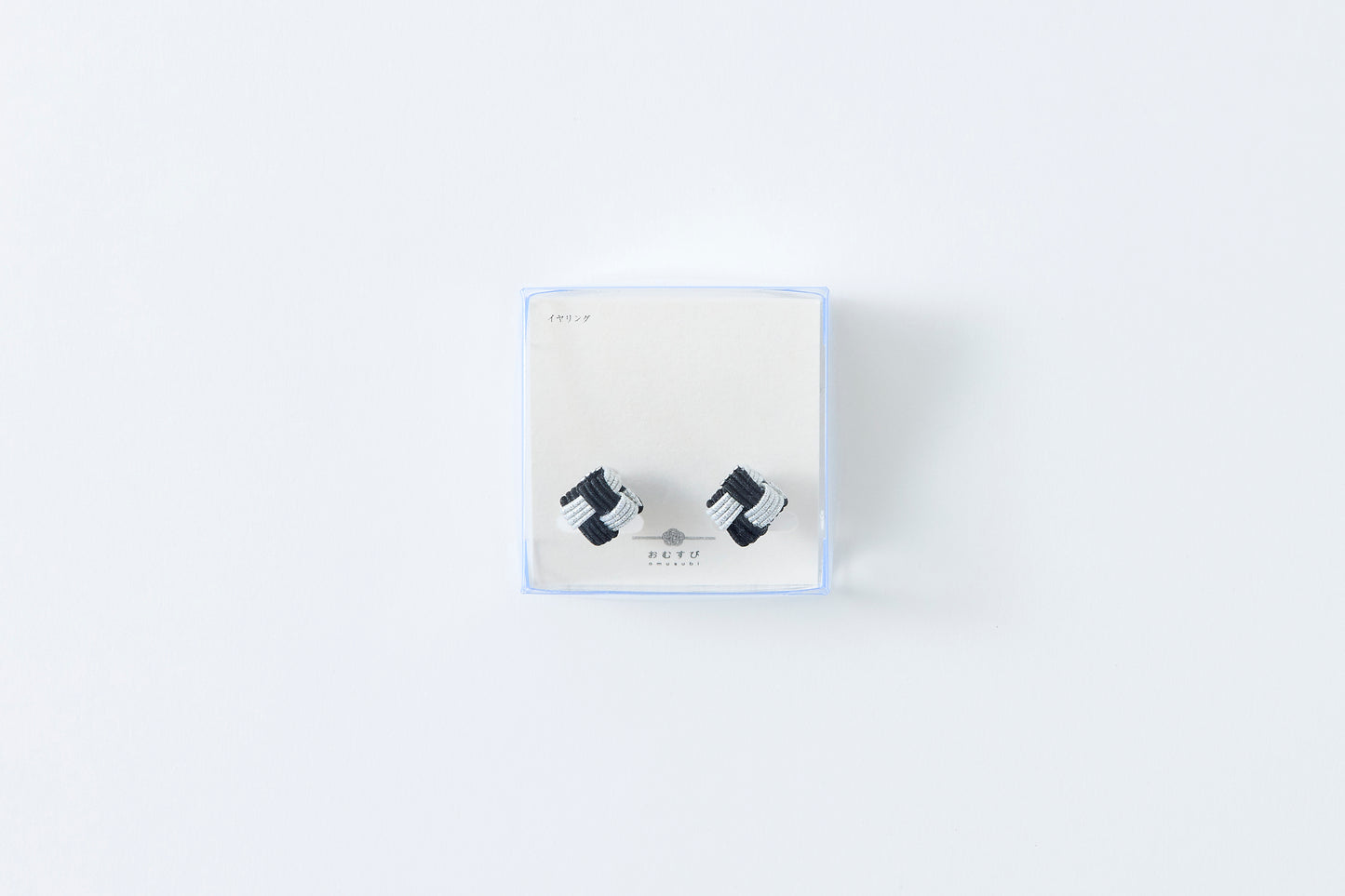 Ichimatsu | Non-Pierced Earrings (Resin) - Black & Silver