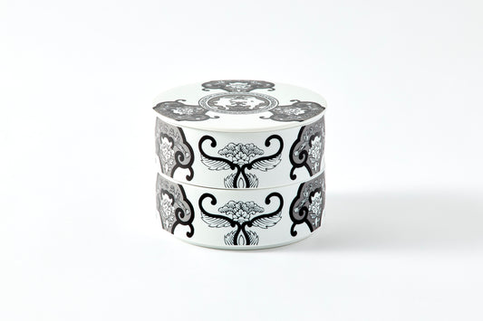 Double-tier Serving Box - JS Ko-Imari Floral Pattern