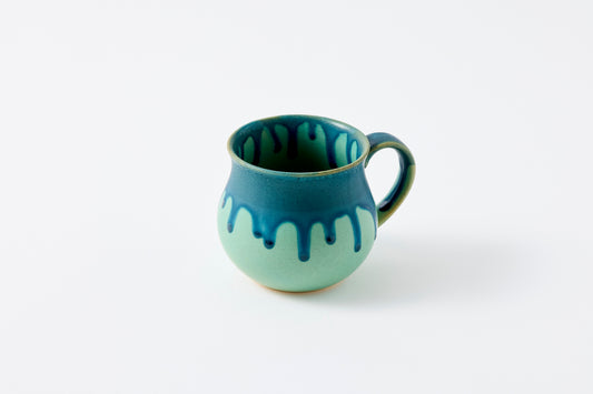 Turquoise Oribe Drip Glaze Aroma Mug Hasami Porcelain