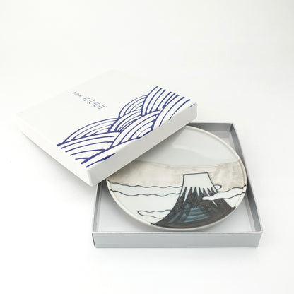 Silver-Accented Mt. Fuji 4-inch Plate Imari Porcelain