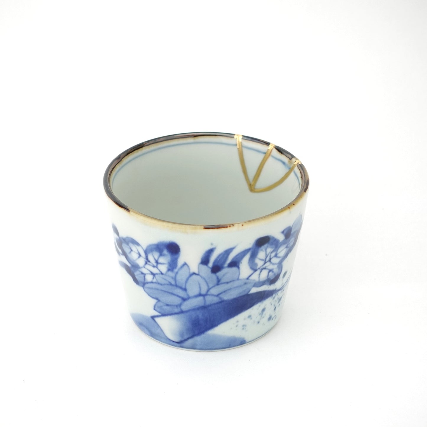 Gold Line Kosome Floral Garland Sobachoko Imari Porcelain
