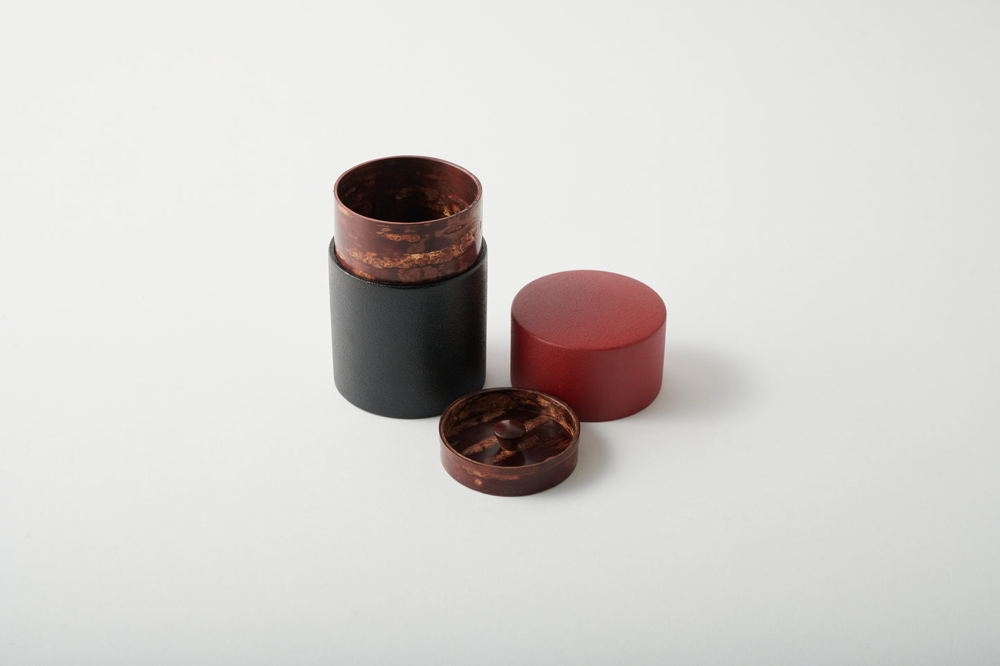 Tea Canister Vermilion Decor Long