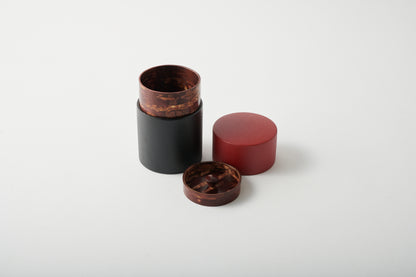 Tea Canister Vermilion Decor Long