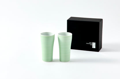 Set of 2 Pestle Tumbler 130ml - Pearl Green