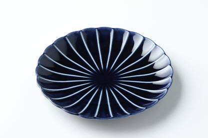 8-inch Plate Eggplant Navy Blue