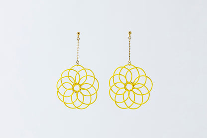 Hana Wind Chime | Non-Pierced Earrings (Resin) - Canola Yellow