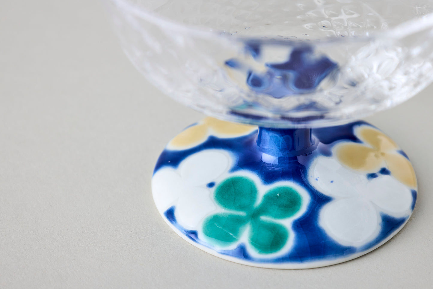 Dessert Glass Medium (Lattice) - Clover Blue
