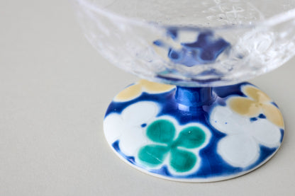 Dessert Glass Medium (Lattice) - Clover Blue