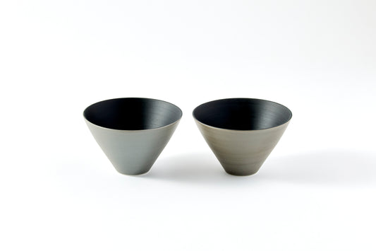 Set of 2 Small Bowls & Rice Bowls - Black