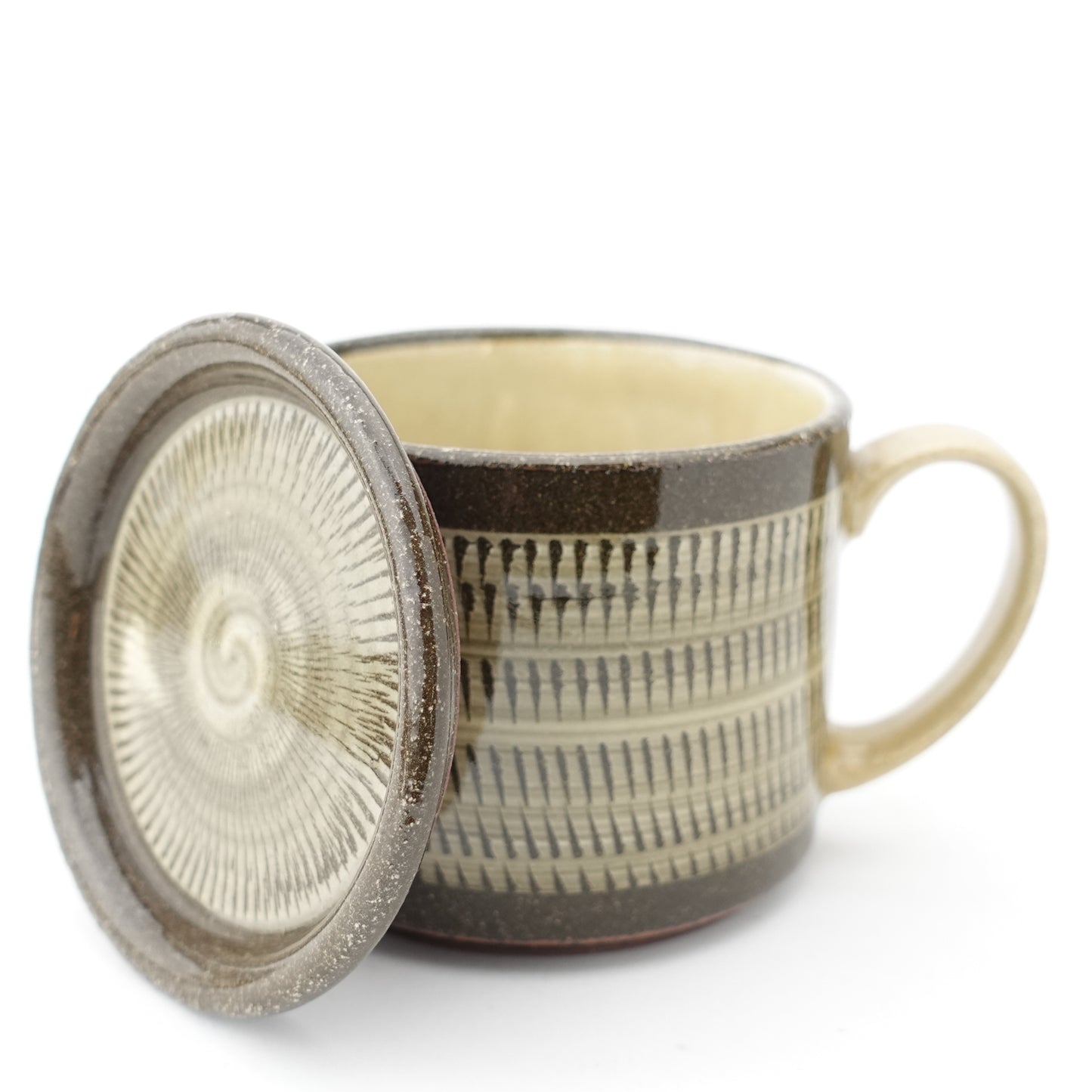 FD Yellow Glaze Tobikanna Lidded Mug Hasami Porcelain