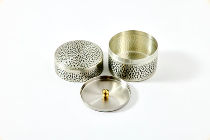 Hammered Pure Copper Tea Canister – Medium (100g)