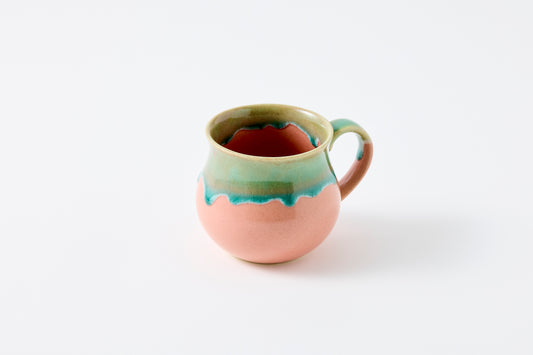 White Drip Glaze Pink Aroma Mug Hasami Porcelain
