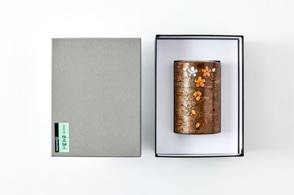 Tea Canister Full Cherry Bark Frosted (Medium-Long) – Shell-Inlaid Scattered Petals