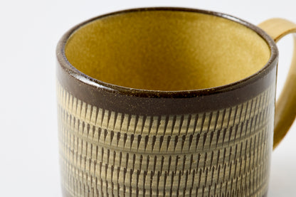 FD Yellow Glaze Tobikanna Mug Hasami Porcelain