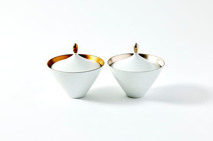 Small Bowl, Small Rice Bowl & Lid - Platinum