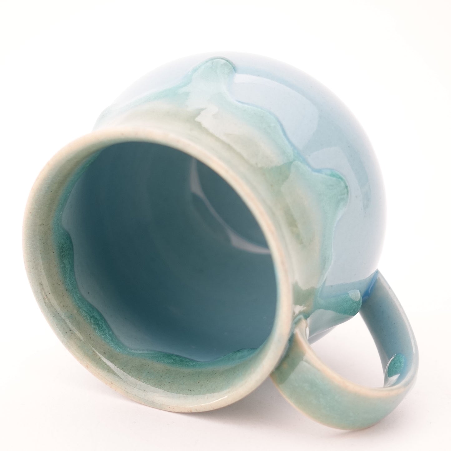 White Drip Glaze Blue Aroma Mug Hasami Porcelain