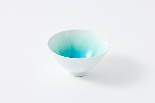 WANOKA Flower-Shaped Rice Bowl GR Arita Porcelain