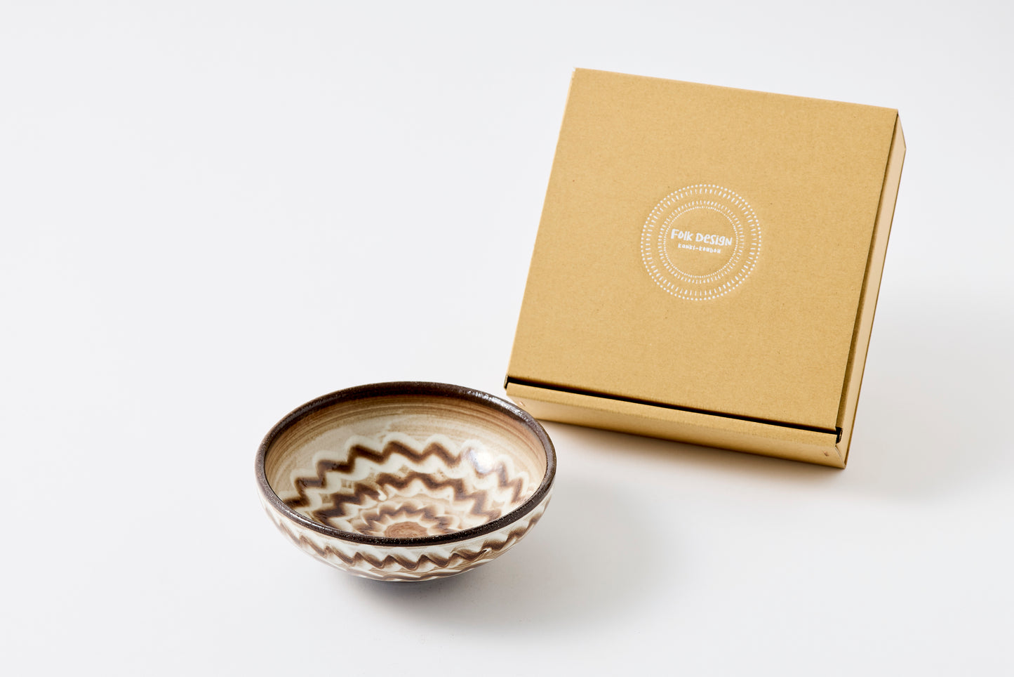 FD White Glaze Ripple Round Flat Bowl Hasami Porcelain