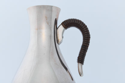 Silver Hammered Sake Pitcher and Cup Set