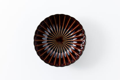 Deep Round Bowl Lacquer Brown Large