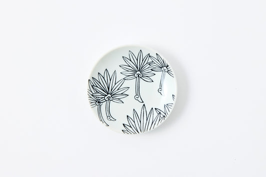 Windmill Palm Motif Nabeshima Komon Small Plate Imari Porcelain