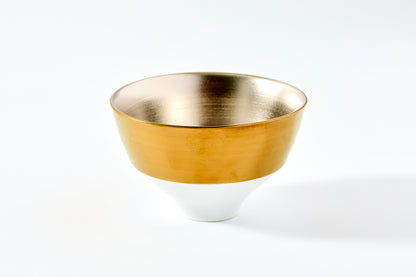 Set of 2 Tiered Rice Bowls - Gold/Platinum