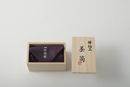 Tea Canister Chamfer Frosted Decor by Keitaro Arakawa