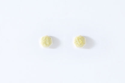 Honey-colored Heptagon Earrings
