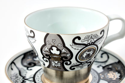 Teacup & Saucer - JS Ko-Imari Floral Pattern 150ml