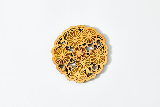 Coaster – Cherry Blossoms and Chrysanthemums